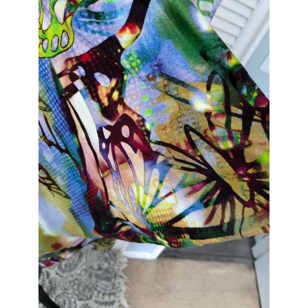Sao Paulo Dress Women's Sz 12 Bodycon Art Mini Tunic Colorful Y2K Butterfly - Picture 5 of 12
